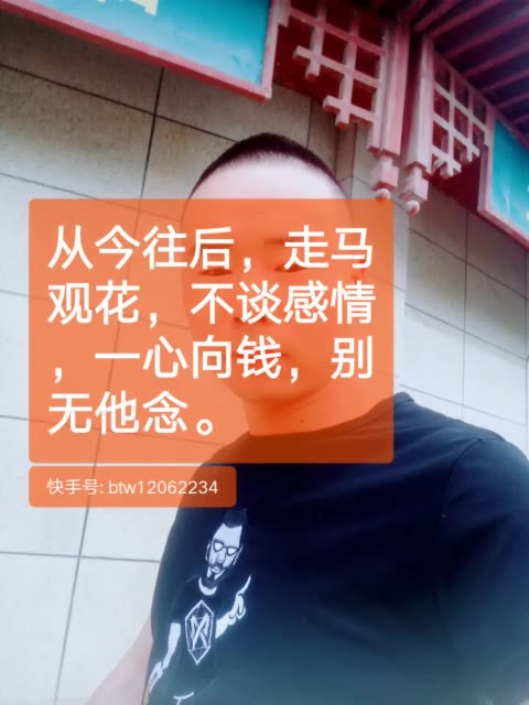 从今往后,走马观花,不谈感情,一心向钱,别无他念.