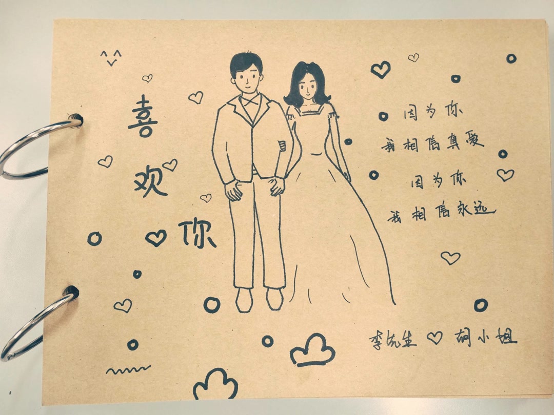 因为你 我相信真爱72 希望你们都可以非常非常幸福(^o^)o 定制手绘