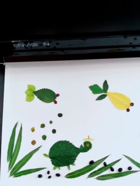 小时候玩过树叶贴画的给个爱心 2年前