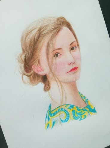 手绘真人,这张脸画了快三个小时,弄了很久快手,清晰度还是这样,我现在