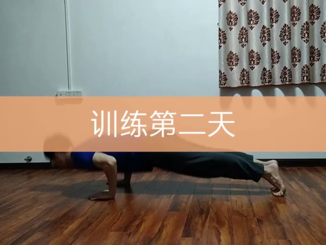 训练冲肩俯卧撑第二天 2年前
