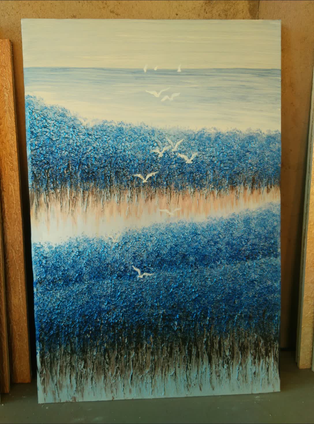 艺术漆手绘壁画-快手直播