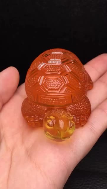 精美蜜糖乌龟,寓意富甲一方,完美品质,44.2克.